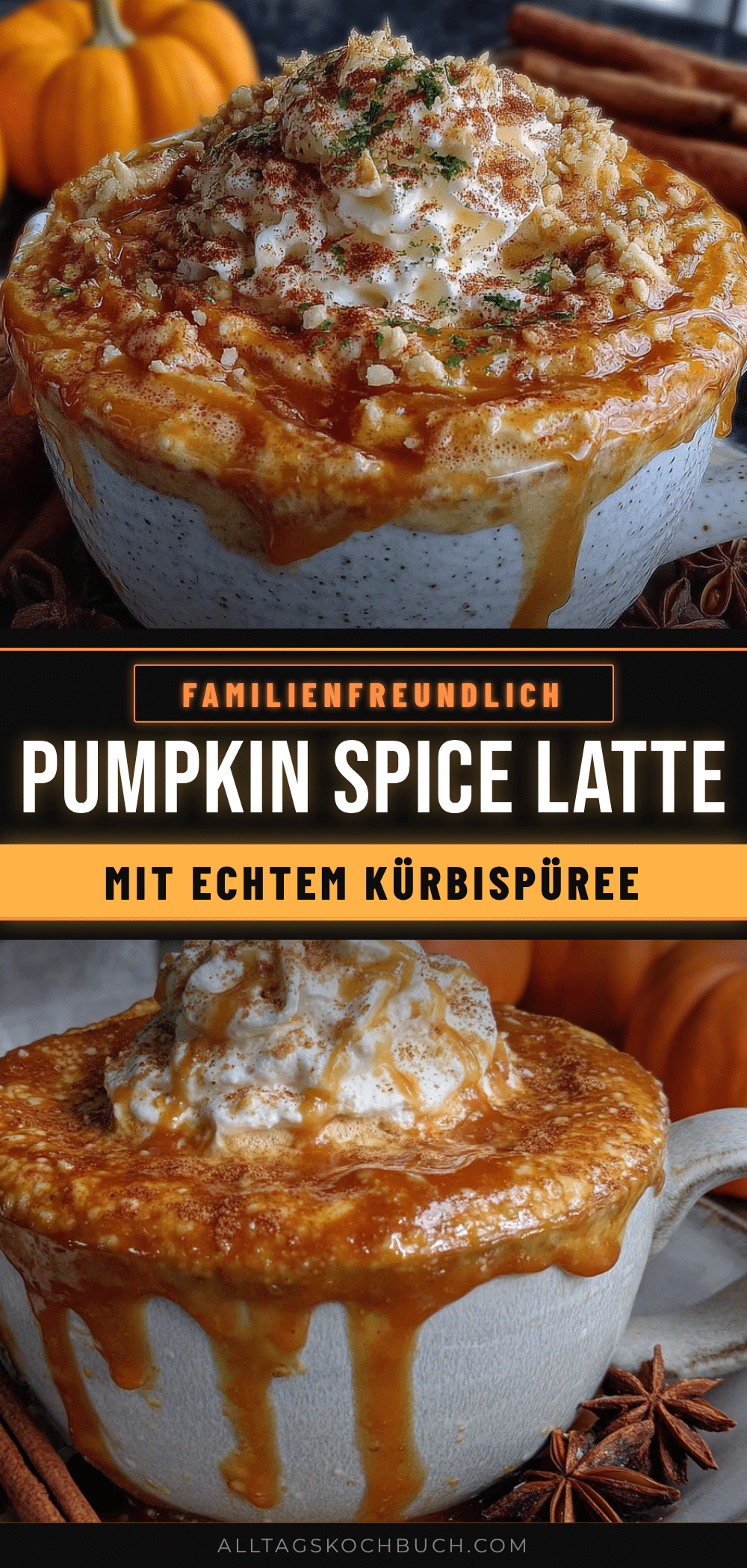 Einfacher Pumpkin Spice Latte mit echtem Kürbispüree recipe
