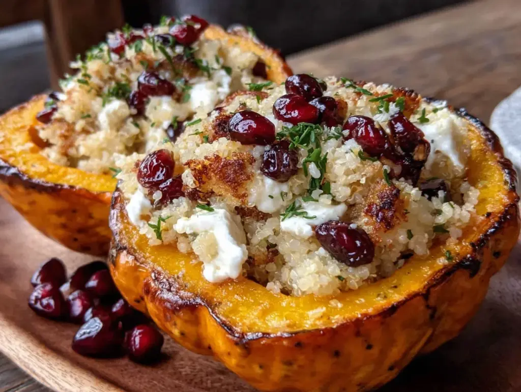 gefüllter Hokkaido-Kürbis mit Feta - featured image