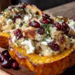 gefüllter Hokkaido-Kürbis mit Feta - featured image