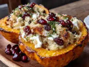 gefüllter Hokkaido-Kürbis mit Feta - featured image