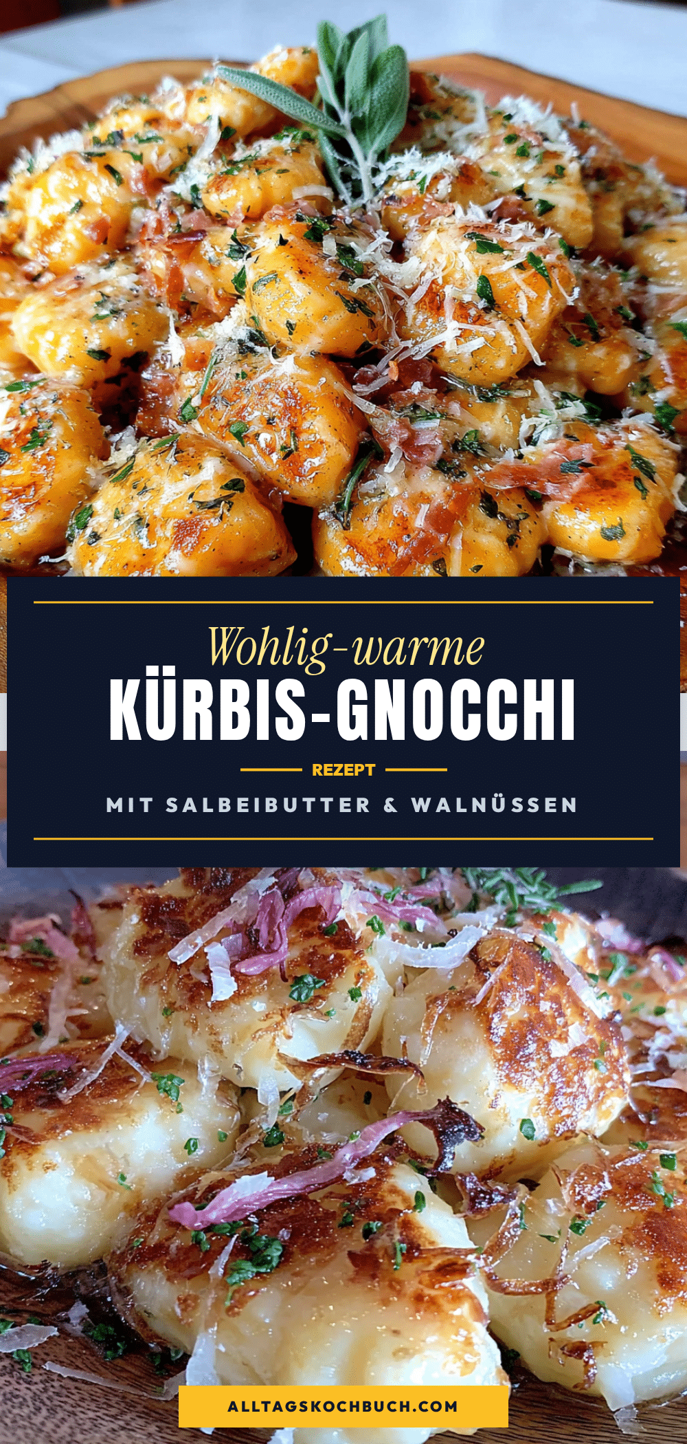 Kürbis-Gnocchi mit Salbeibutter recipe