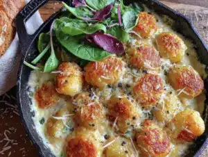 Cremige Gnocchi-Pfanne mit Spinat - featured image