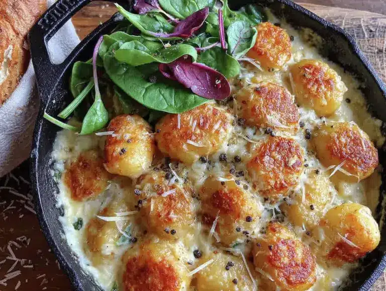 Cremige Gnocchi-Pfanne mit Spinat - featured image