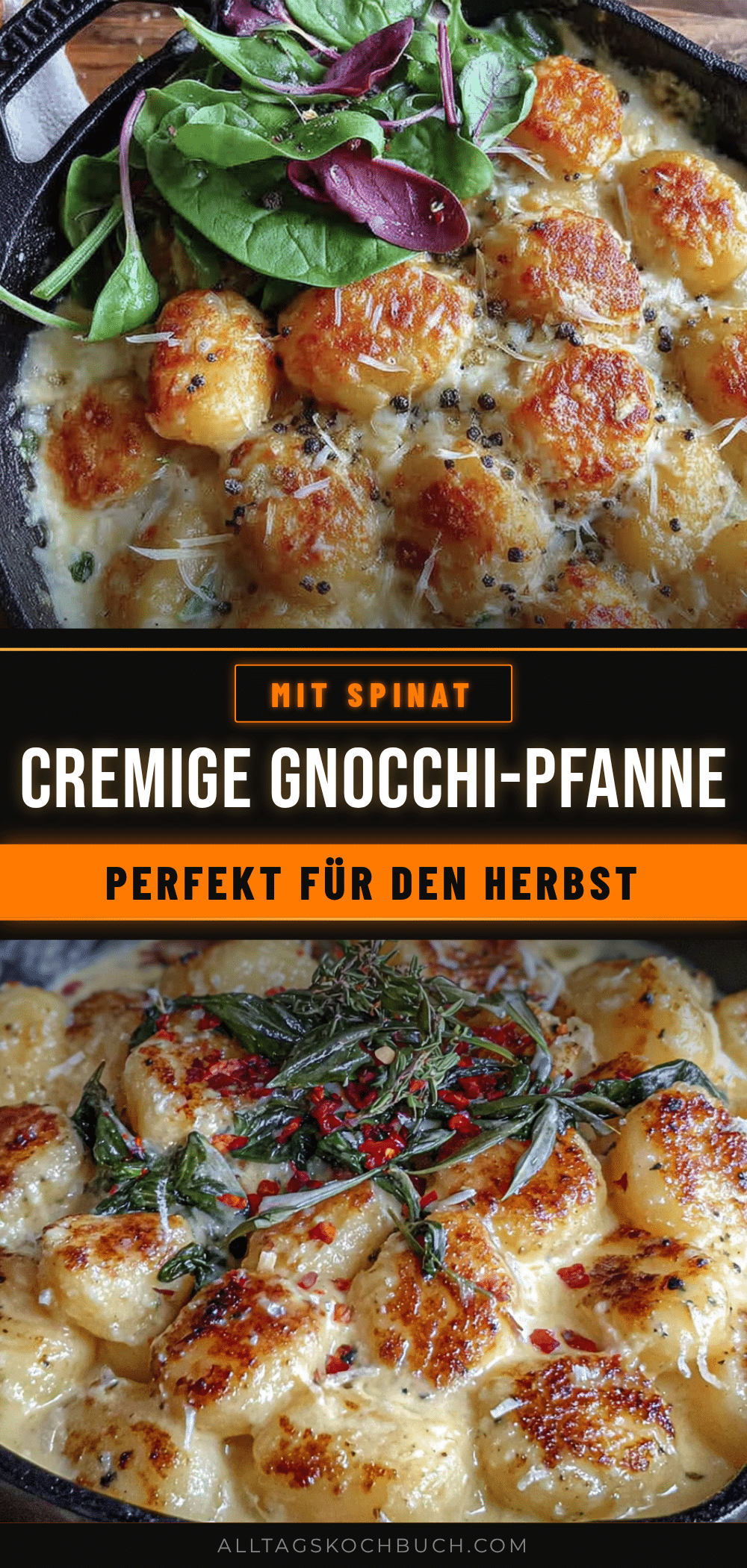Cremige Gnocchi-Pfanne mit Spinat recipe